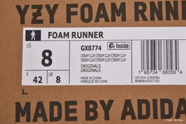 hype GX8774 Foam RNNR Cream Yeezy Adidas MX Clay 0327